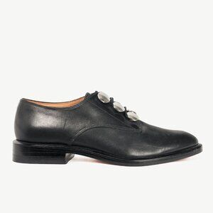 Alexander Wang Matilda Black Leather Button Derbies